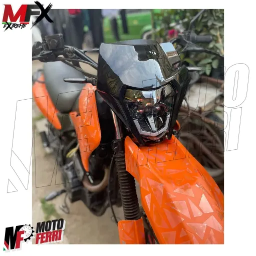 MF5358 Mascherina Faro Led Nero V-Face Universale Cross Enduro KTM GasGas Honda