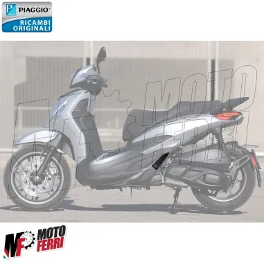 MF6945 Pedalino Poggiapiedi Sinistro Nero Piaggio Beverly 300 400 HPE 2021/2024
