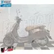 MF6976 Terminale Pedana Sinistro Marrone Originale Vespa Primavera 50 125 150