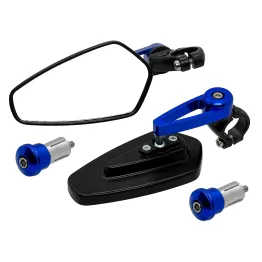 MF7001 Specchietti Bar End Blu da Manubrio Sport Pro Universale Moto Scooter