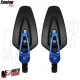 MF7001 Specchietti Bar End Blu da Manubrio Sport Pro Universale Moto Scooter