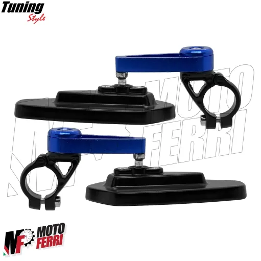 MF7001 Specchietti Bar End Blu da Manubrio Sport Pro Universale Moto Scooter