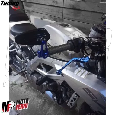 MF7001 Specchietti Bar End Blu da Manubrio Sport Pro Universale Moto Scooter