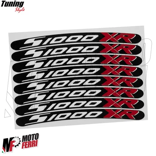 MF2941 Kit 8 Adesivi BMW S1000XR per Cerchi Ruote Profili Decalcomanie