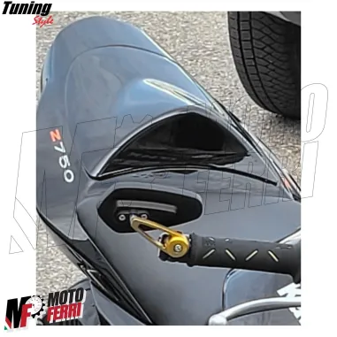 MF7017 Specchietti Bar End Oro Gold da Manubrio SportPro Universale Moto Scooter