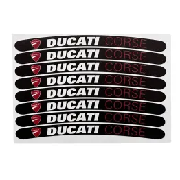 MF7019 Kit Adesivi Ducati Corse per Profili Cerchi Monster Panigale Multistrada