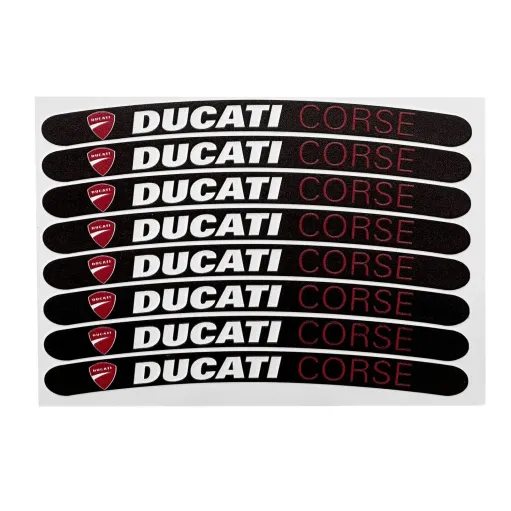 MF7019 Kit Adesivi Ducati Corse per Profili Cerchi Monster Panigale Multistrada