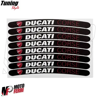 MF7019 Kit Adesivi Ducati Corse per Profili Cerchi Monster Panigale Multistrada
