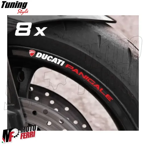 MF7021 Kit Adesivi Ducati Corse per Profili Cerchi Panigale V2 V4 955 959 1199