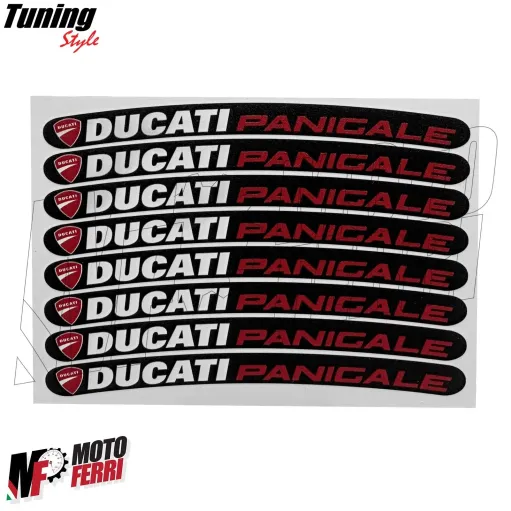 MF7021 Kit Adesivi Ducati Corse per Profili Cerchi Panigale V2 V4 955 959 1199