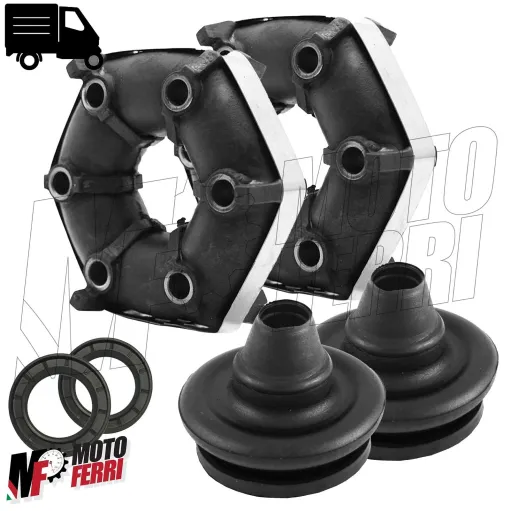 Kit 2 Giunto + Paraolio + Cuffia Ruota Semiasse per Piaggio Ape TM 602 703
