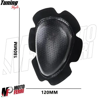 MF7049 Saponette Knee Slider Tuta Moto Nero Racing Pista