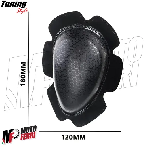 MF7047 Saponette Knee Slider Tuta Moto Nero Racing Pista