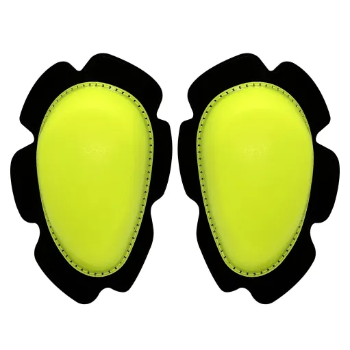 MF7049 Saponette Knee Slider Tuta Moto Giallo Fluo Racing Pista
