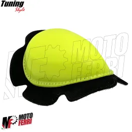 MF7049 Saponette Knee Slider Tuta Moto Giallo Fluo Racing Pista 2