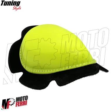 MF7049 Saponette Knee Slider Tuta Moto Giallo Fluo Racing Pista