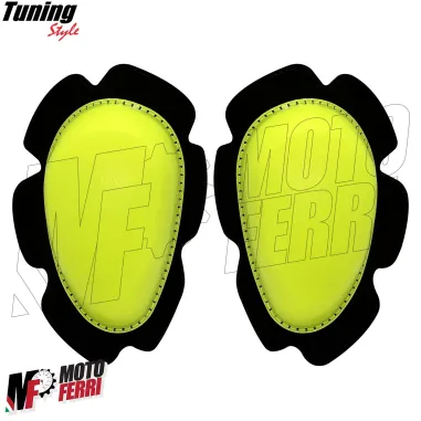 MF7049 Saponette Knee Slider Tuta Moto Giallo Fluo Racing Pista