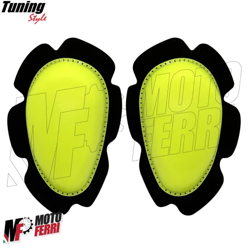 MF7049 Saponette Knee Slider Tuta Moto Giallo Fluo Racing Pista