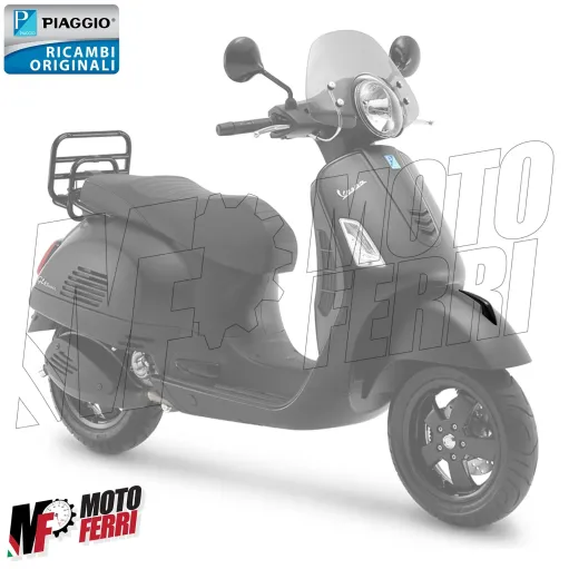 MF7058 Cresta Parafango Nero Lucido Vespa GTS 300 Super / HPE mod 2014-2022