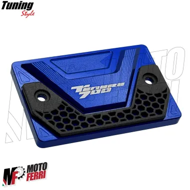 MF7064 Kit Tappo Olio + Vaschetta Freno Anteriore Yamaha Tenere 700 - CNC Blu