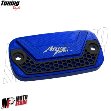 MF7065 Kit Honda Africa Twin 1000 1100 Tappo Olio + Vaschetta Freno Ant CNC Blu