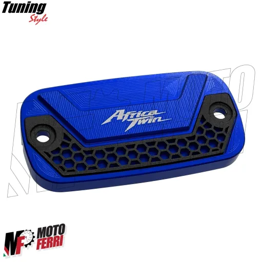 MF7065 Kit Honda Africa Twin 1000 1100 Tappo Olio + Vaschetta Freno Ant CNC Blu
