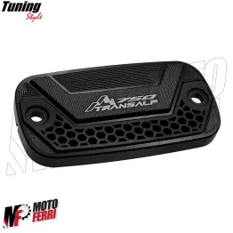 MF7067 Kit Honda Transalp 750 - Tappo Olio + Vaschetta Freno Anteriore CNC Nero 2