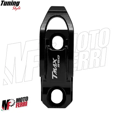 MF7070 Gancio Porta Casco Borsa Yamaha TMax 560 2022/2024 - Alluminio CNC Nero