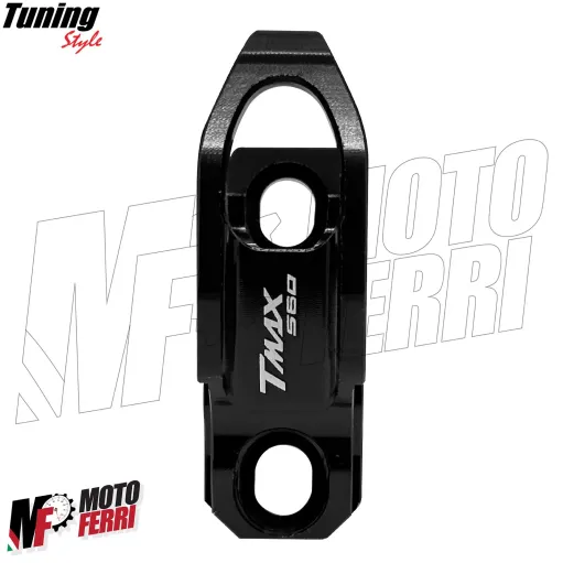 MF7070 Gancio Porta Casco Borsa Yamaha TMax 560 2022/2024 - Alluminio CNC Nero
