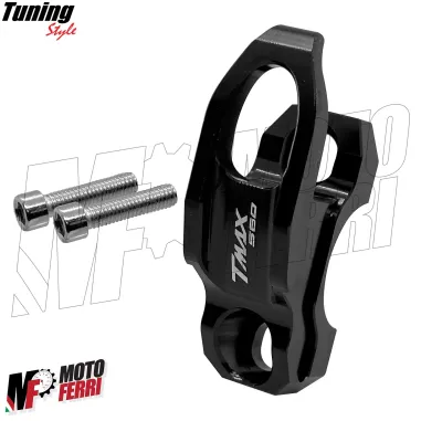 MF7070 Gancio Porta Casco Borsa Yamaha TMax 560 2022/2024 - Alluminio CNC Nero