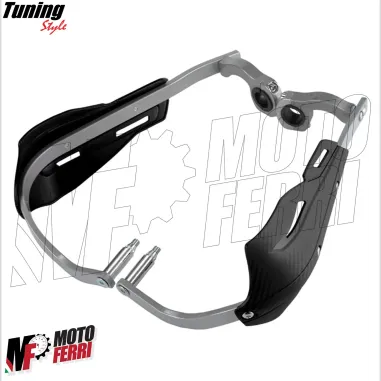 MF4198 Paramani Rinforzati Anima in Acciaio Universale Moto Cross Enduro Nero