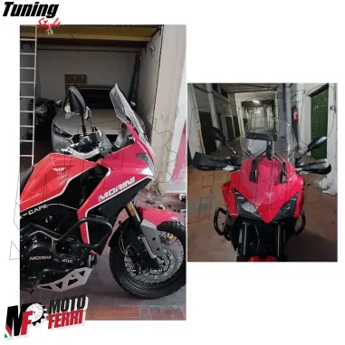 MF4198 Paramani Rinforzati Anima in Acciaio Universale Moto Cross Enduro Nero