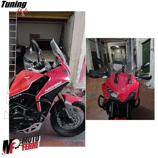 MF4198 Paramani Rinforzati Anima in Acciaio Universale Moto Cross Enduro Nero