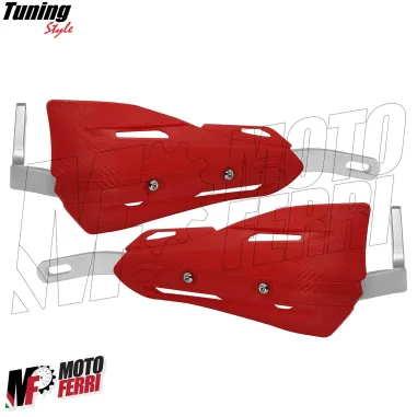 MF4198 Paramani Rinforzati Anima in Acciaio Universale Moto Cross Enduro Rosso