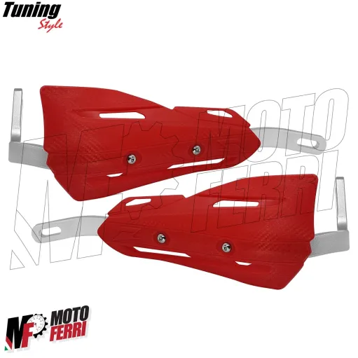 MF4198 Paramani Rinforzati Anima in Acciaio Universale Moto Cross Enduro Rosso
