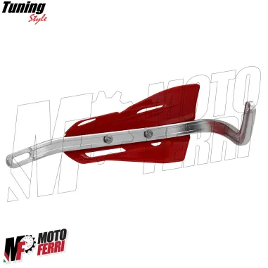 MF4198 Paramani Rinforzati Anima in Acciaio Universale Moto Cross Enduro Rosso