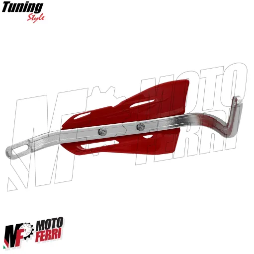 MF4198 Paramani Rinforzati Anima in Acciaio Universale Moto Cross Enduro Rosso