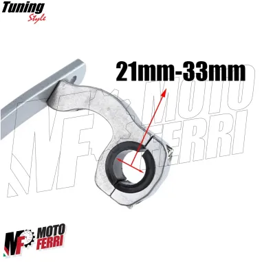 MF4198 Paramani Rinforzati Anima in Acciaio Universale Moto Cross Enduro Rosso