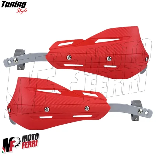MF4198 Paramani Rinforzati Anima in Acciaio Universale Moto Cross Enduro Rosso