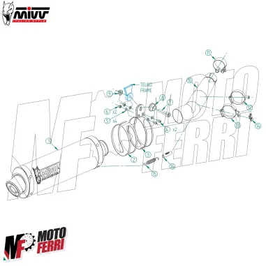 MF7080 Scarico Marmitta MIVV Oval Yamaha Tenere 700 2019 / 2025 Omologato Inox