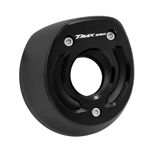 MF7085 Placca CNC Fondello Marmitta Tmax 560 mod 2020/2024 Alluminio Nero