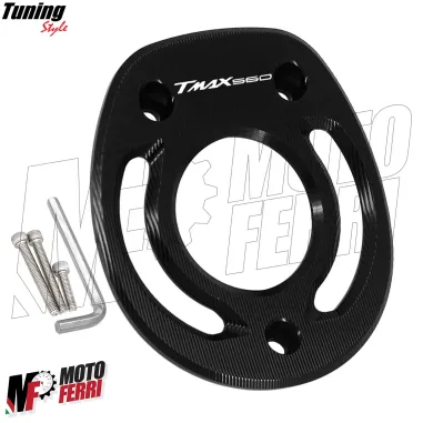 MF7085 Placca CNC Fondello Marmitta Tmax 560 mod 2020/2024 Alluminio Nero
