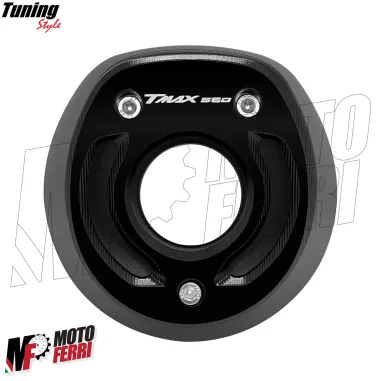 MF7085 Placca CNC Fondello Marmitta Tmax 560 mod 2020/2024 Alluminio Nero