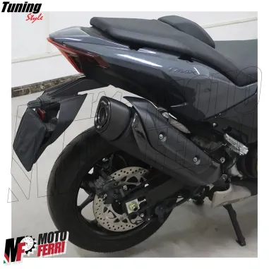 MF7085 Placca CNC Fondello Marmitta Tmax 560 mod 2020/2024 Alluminio Nero