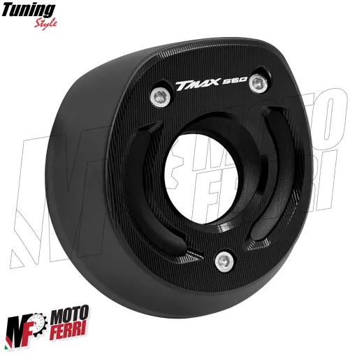 MF7085 Placca CNC Fondello Marmitta Tmax 560 mod 2020/2024 Alluminio Nero