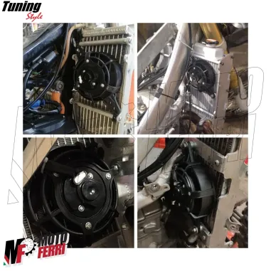 MF7086 Ventola di Raffreddamento Motore Radiatore Universale Moto Cross Enduro