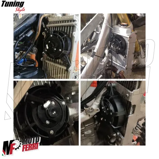 MF7086 Ventola di Raffreddamento Motore Radiatore Universale Moto Cross Enduro