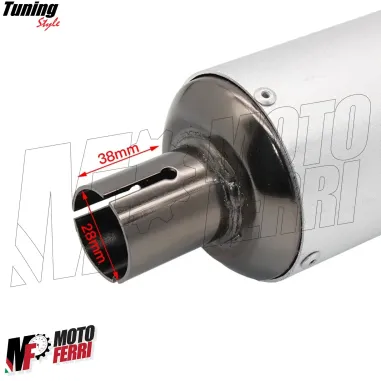MF7087 Silenziatore Marmitta Dm 28 Universale Scooter Mini Cross PitBike ATV