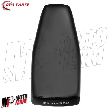 MF6928 Sella Lunga Grillo in Pelle con Scritta Logo Piaggio + Gancio Portaborse