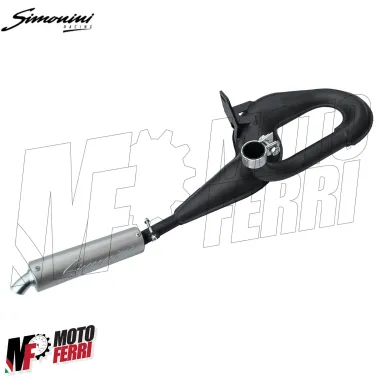 MF0999 - MARMITTA SIMONINI VESPA PX 125 150 NERA SILENZIATORE ALLUMINIO - 40301